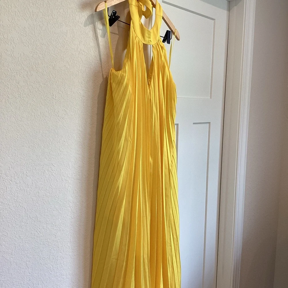 Hutch Pleated Halter Maxi Dress Anthropologie - Picture 8 of 15